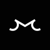 création de logo monogramme lettre m vecteur
