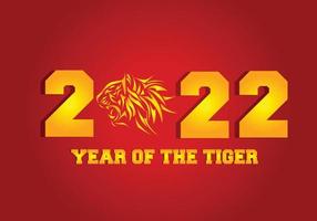 2022 année du tigre. joyeux Nouvel An chinois vecteur