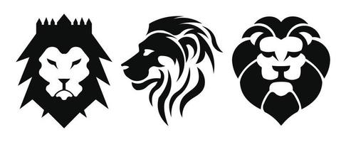 tête de lion - illustration créative de modèle de logo vectoriel. signe graphique de visage de chat sauvage animal. fierté, fort, symbole de concept de puissance. élément de conception vecteur