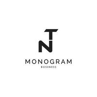 lettre initiale tn monogramme logo design inspiration vecteur