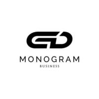 lettre initiale gd monogramme logo design inspiration vecteur
