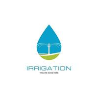 inspiration de conception de logo d'irrigation de jardin vecteur