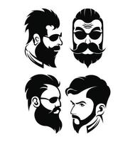 éléments de coiffeur hipster. illustrations vectorielles de salon de coiffure. vecteur