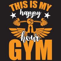 c'est ma salle de gym happy hour vecteur