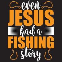 Même Jésus avait une histoire de pêche vecteur