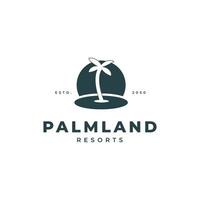 vecteur de logo de station balnéaire de palm island