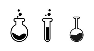 icône de tube à essai liquide dans le laboratoire scientifique