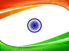 beau drapeau indien thème jour de la république fond de style vague vecteur