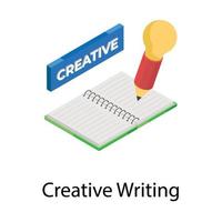 concepts d'écriture créative vecteur