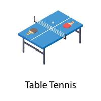 notions de tennis de table vecteur