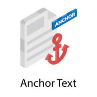 concepts de texte d'ancrage vecteur