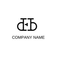 initiales de conception de logo monogramme d, e, b, adapté à une utilisation pour votre entreprise ou votre entreprise vecteur