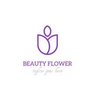 luxe beauté beauté fleur logo spa salon cosmétique marque. logo circulaire fleur et feuille - vecteur