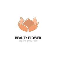 conception de logo de fleur de beauté de luxe logotype de fleur et de feuille. modèle de marque premium universel. industrie de la beauté, cosmétique, bijoux, boutique, salon, icône de symbole d'hôtel vecteur