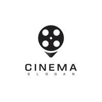 modèle vectoriel de logo de cinéma isolé sur fond blanc