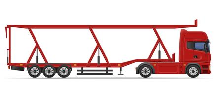 camion semi remorque pour le transport de l&#39;illustration vectorielle de voiture vecteur