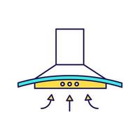 icône de couleur de hotte de cuisine. hotte aspirante de cuisine. illustration vectorielle isolée vecteur