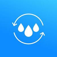 icône de recyclage de l'eau vecteur