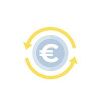 icône de vecteur de change euro
