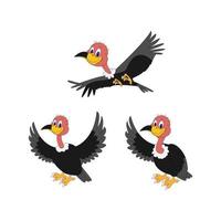 graphique vectoriel de dessin animé animal vautour mignon
