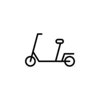 scooter, icône de ligne kick scooter, vecteur, illustration, modèle de logo. convient à de nombreuses fins. vecteur