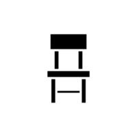chaise, icône solide de siège, vecteur, illustration, modèle de logo. adapté à de nombreuses fins.