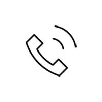 appel, centre, icône de ligne téléphonique, vecteur, illustration, modèle de logo. convient à de nombreuses fins. vecteur