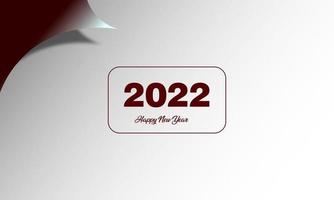 2022bonne année affiche ou bannière de promotion noire et colorée avec papier d'emballage cadeau ouvert. changer ou ouvrir le concept du nouvel an 2022 avec des couleurs élégantes vecteur