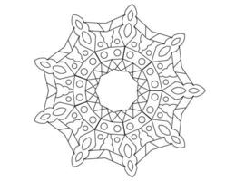 mandala noir et blanc, tatouage, coloriage, cercle, ornements, vecteur