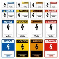 signe symbole volts sur fond blanc vecteur