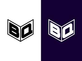 lettre initiale bq création de logo 3d minimaliste et moderne vecteur