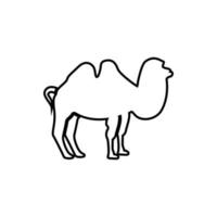 chameau c'est l'icône noire. vecteur