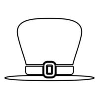 chapeau lutin icône illustration couleur noire style plat image simple vecteur