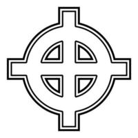 icône de supériorité croix celtique couleur noire