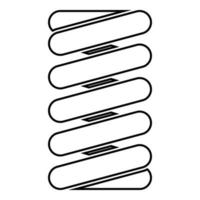 icône de bobine de ressort illustration couleur noire style plat image simple vecteur