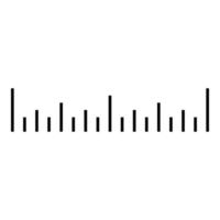 icône de règle d'échelle illustration de couleur noire image simple de style plat vecteur