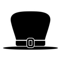 chapeau lutin icône illustration couleur noire style plat image simple vecteur