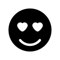 sourire icône de couleur noire. vecteur