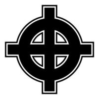icône de supériorité croix celtique illustration vectorielle de couleur noire image de style plat