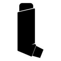 icône d'inhalateur manuel illustration de couleur noire style plat image simple vecteur