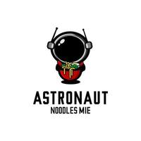 nouilles et vecteur d'astronaute