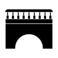 icône de couleur noire de pont. vecteur