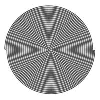 icône en spirale illustration de couleur noire style plat image simple vecteur