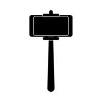 porte-bâton pour selfie c'est une icône noire. vecteur