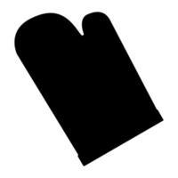 icône de couleur noire de gant de cuisine. vecteur