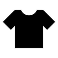 icône de t-shirt illustration couleur noire style plat image simple vecteur