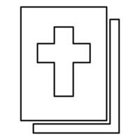 icône bible illustration couleur noire style plat image simple vecteur