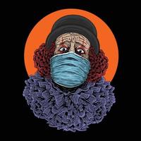 clown masker vecteur premium pandémique