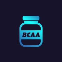 bcaa, icône de vecteur de nutrition sportive