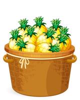 Ananas dans le panier d&#39;armure vecteur